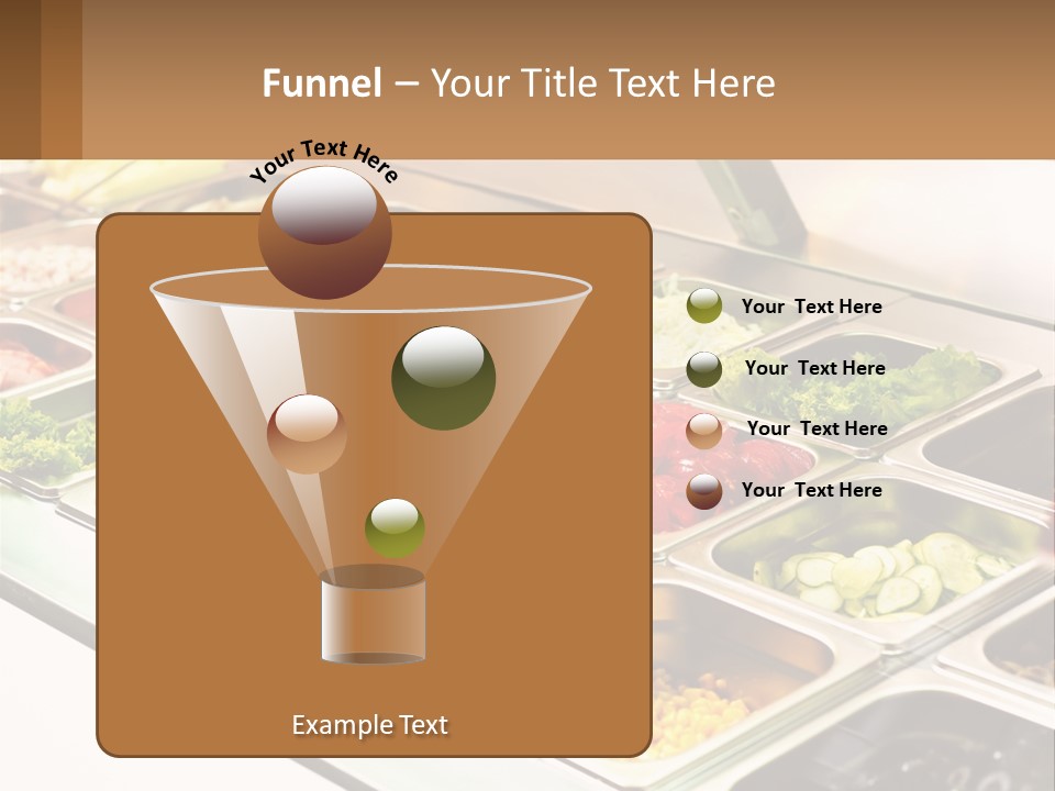 A Buffet Table With Many Trays Of Food PowerPoint Template