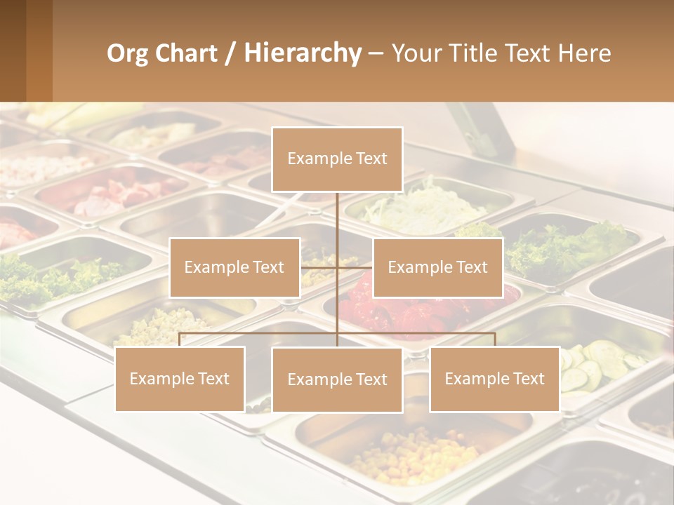 A Buffet Table With Many Trays Of Food PowerPoint Template