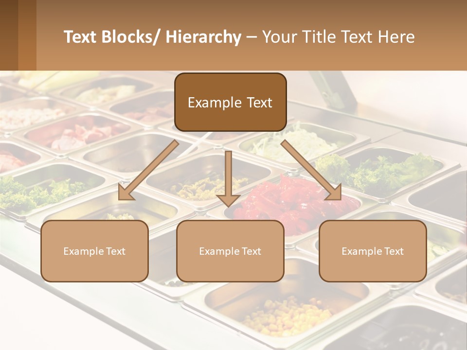A Buffet Table With Many Trays Of Food PowerPoint Template