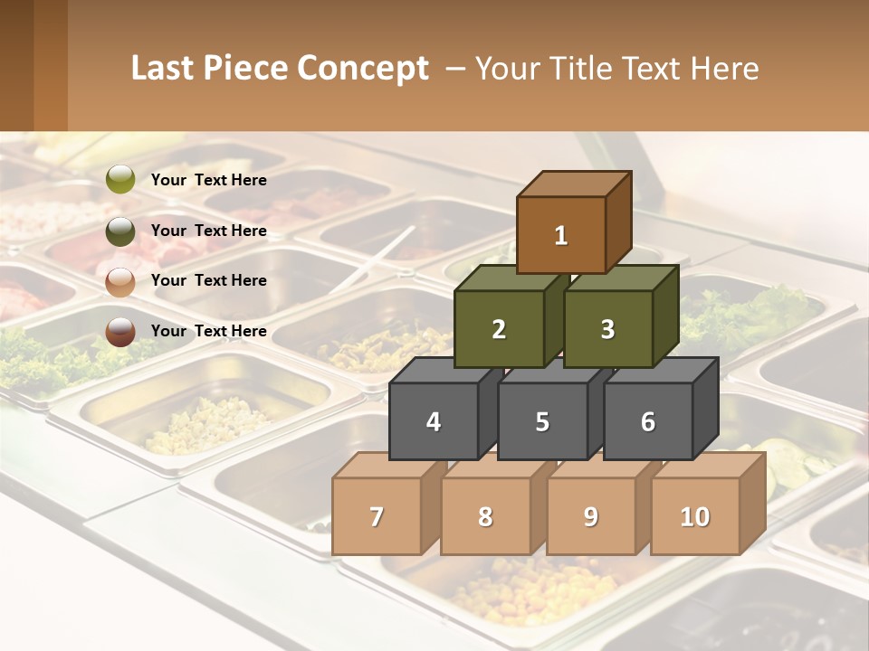 A Buffet Table With Many Trays Of Food PowerPoint Template