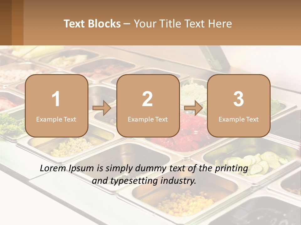 A Buffet Table With Many Trays Of Food PowerPoint Template