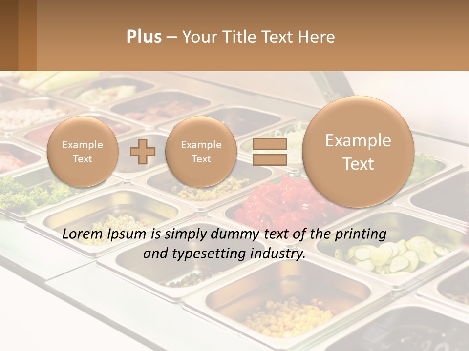 A Buffet Table With Many Trays Of Food PowerPoint Template