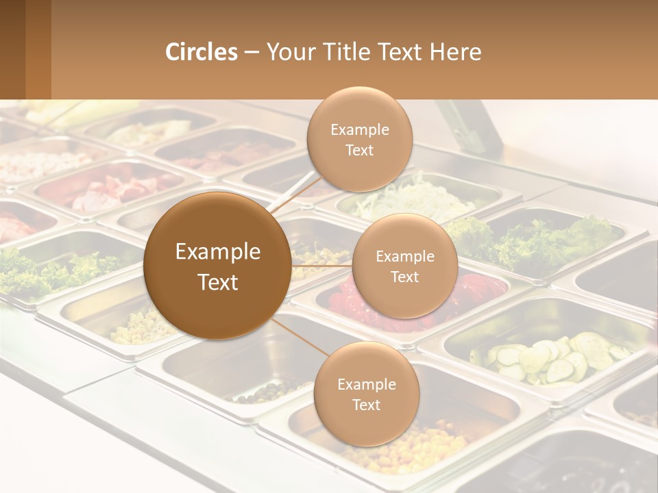 A Buffet Table With Many Trays Of Food PowerPoint Template