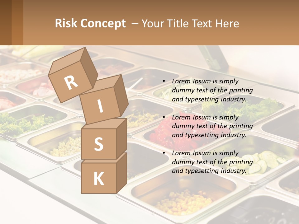 A Buffet Table With Many Trays Of Food PowerPoint Template