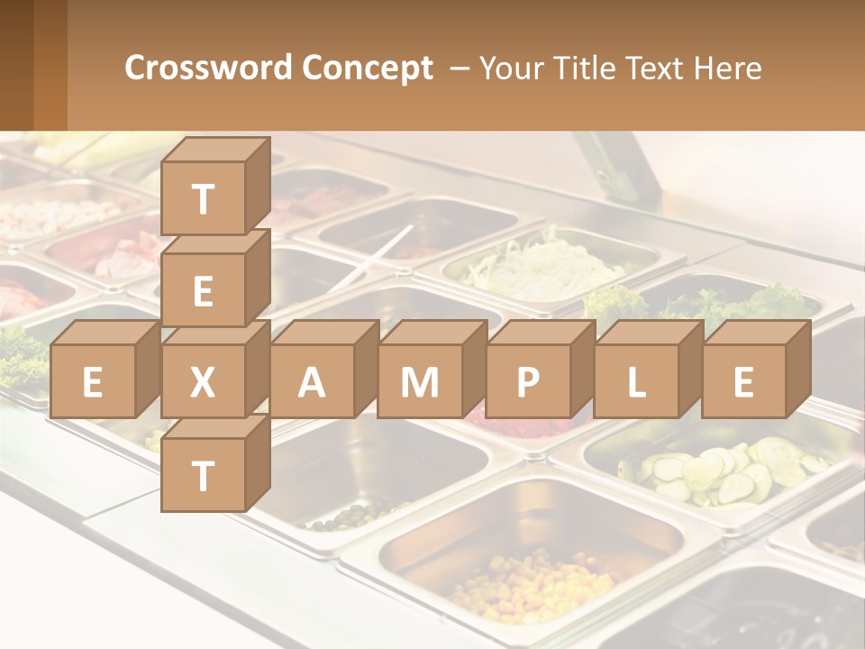 A Buffet Table With Many Trays Of Food PowerPoint Template