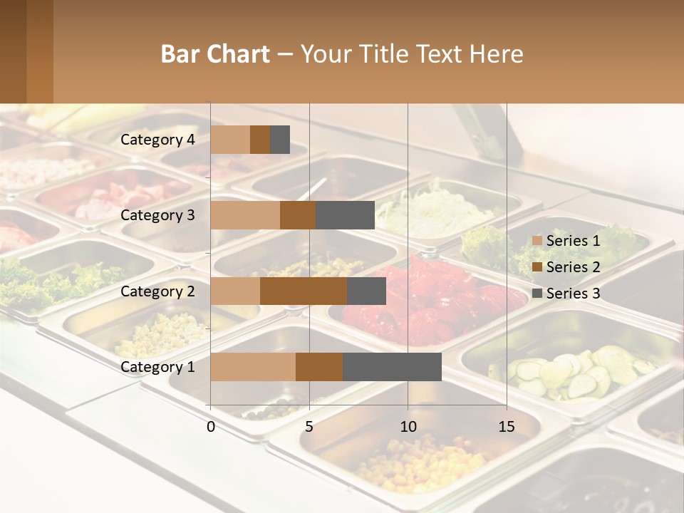 A Buffet Table With Many Trays Of Food PowerPoint Template