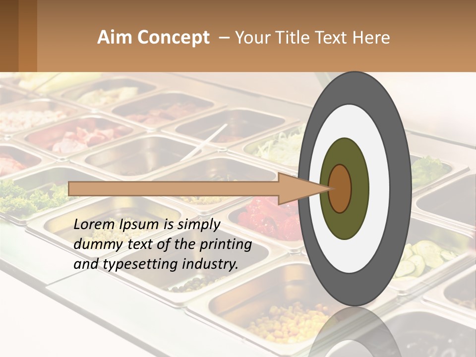 A Buffet Table With Many Trays Of Food PowerPoint Template