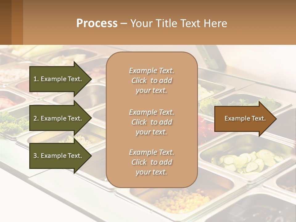 A Buffet Table With Many Trays Of Food PowerPoint Template