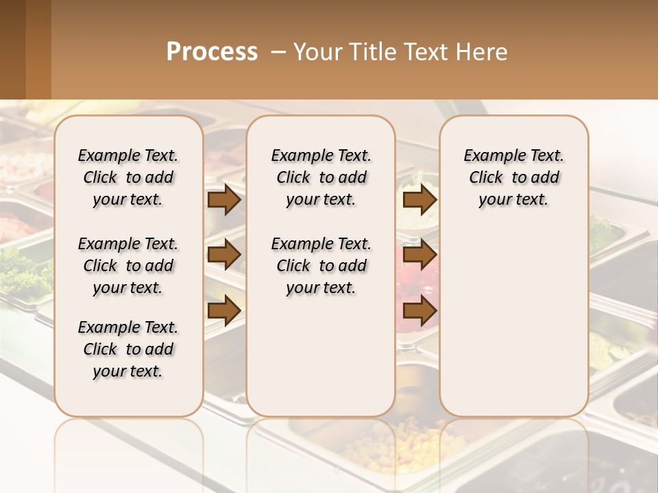 A Buffet Table With Many Trays Of Food PowerPoint Template