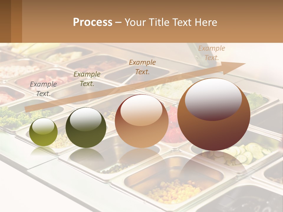 A Buffet Table With Many Trays Of Food PowerPoint Template
