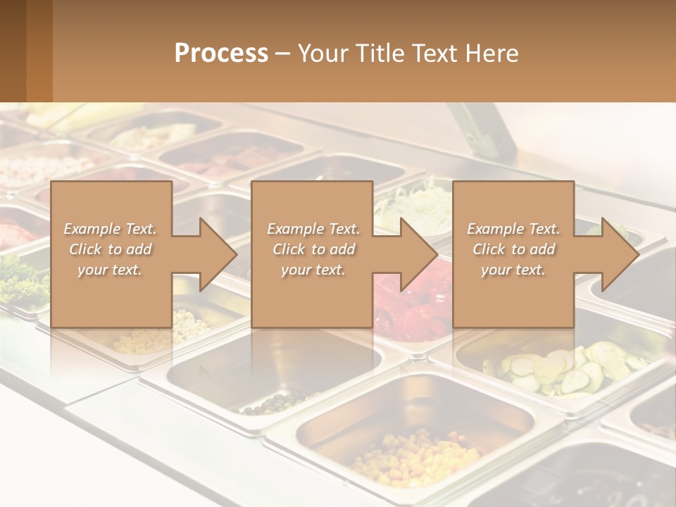 A Buffet Table With Many Trays Of Food PowerPoint Template