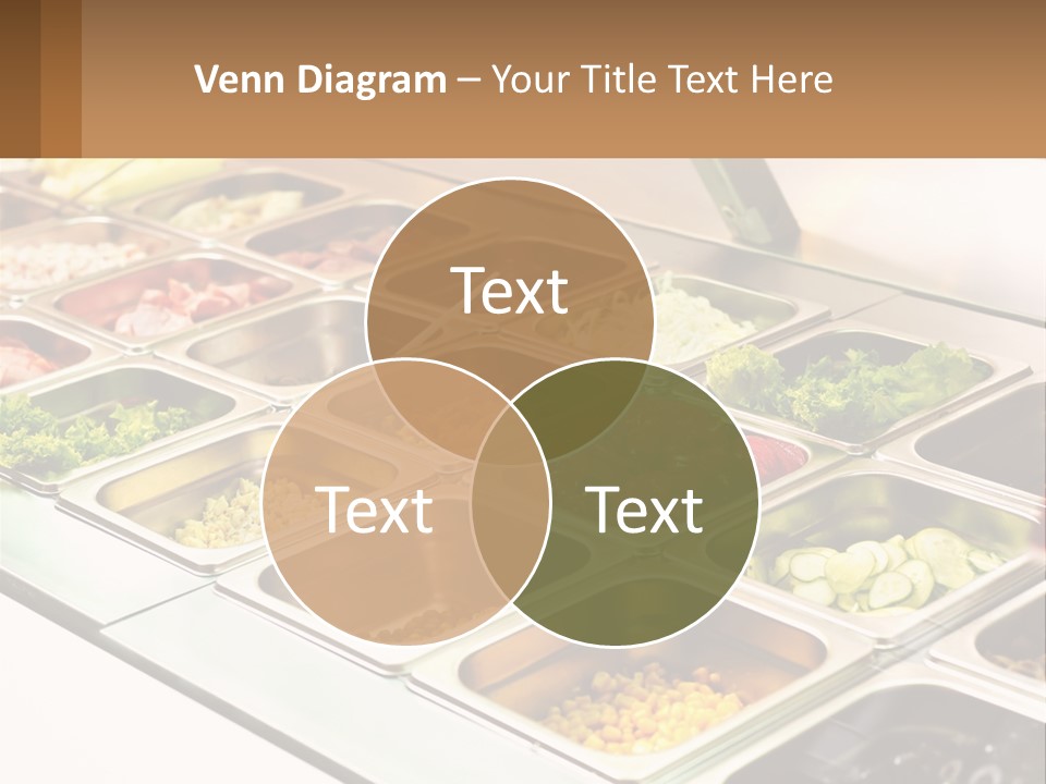 A Buffet Table With Many Trays Of Food PowerPoint Template