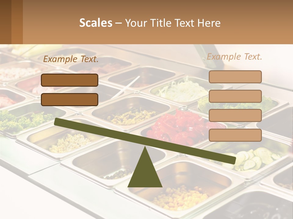 A Buffet Table With Many Trays Of Food PowerPoint Template