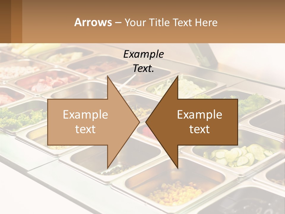 A Buffet Table With Many Trays Of Food PowerPoint Template