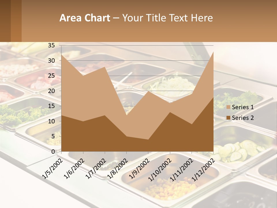 A Buffet Table With Many Trays Of Food PowerPoint Template