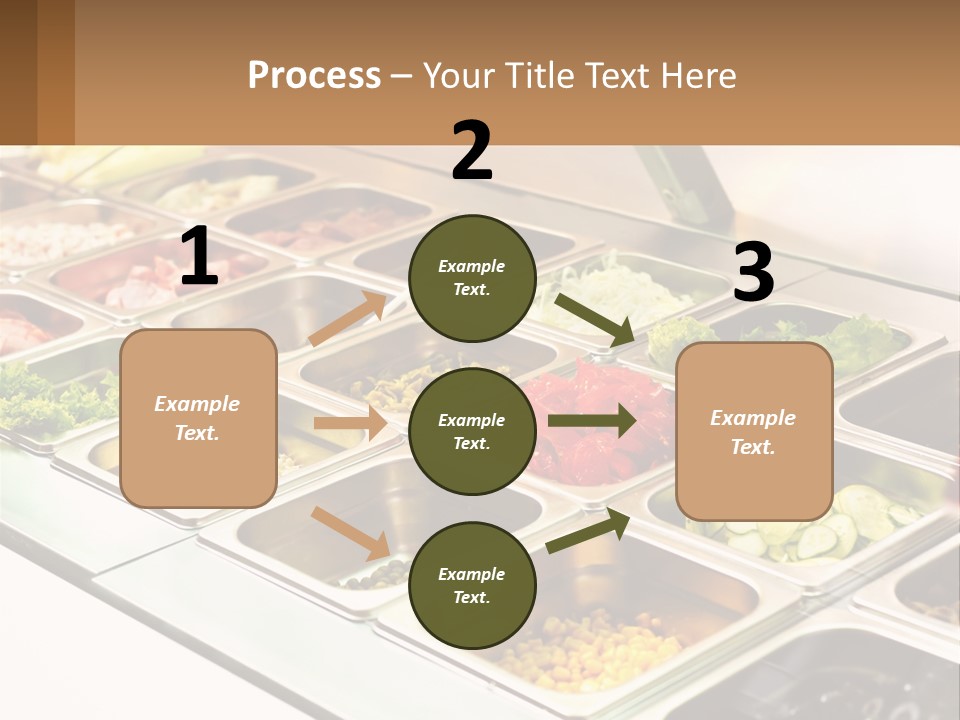 A Buffet Table With Many Trays Of Food PowerPoint Template