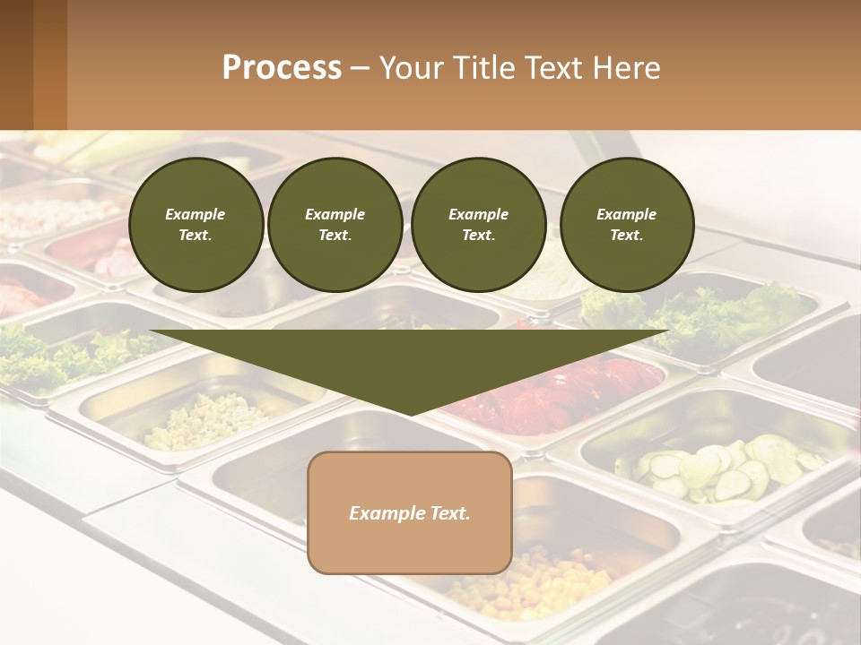 A Buffet Table With Many Trays Of Food PowerPoint Template