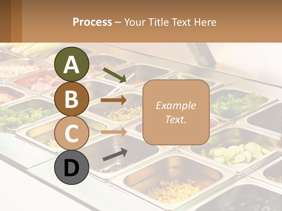 A Buffet Table With Many Trays Of Food PowerPoint Template