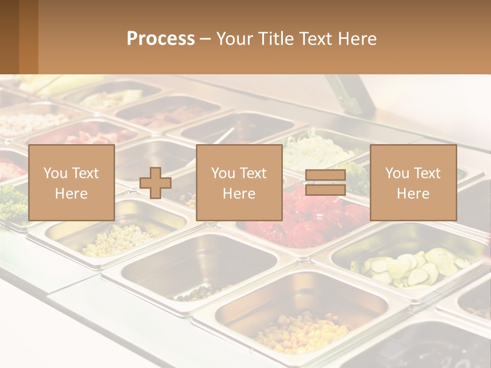 A Buffet Table With Many Trays Of Food PowerPoint Template