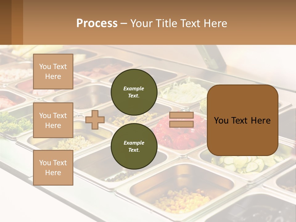 A Buffet Table With Many Trays Of Food PowerPoint Template