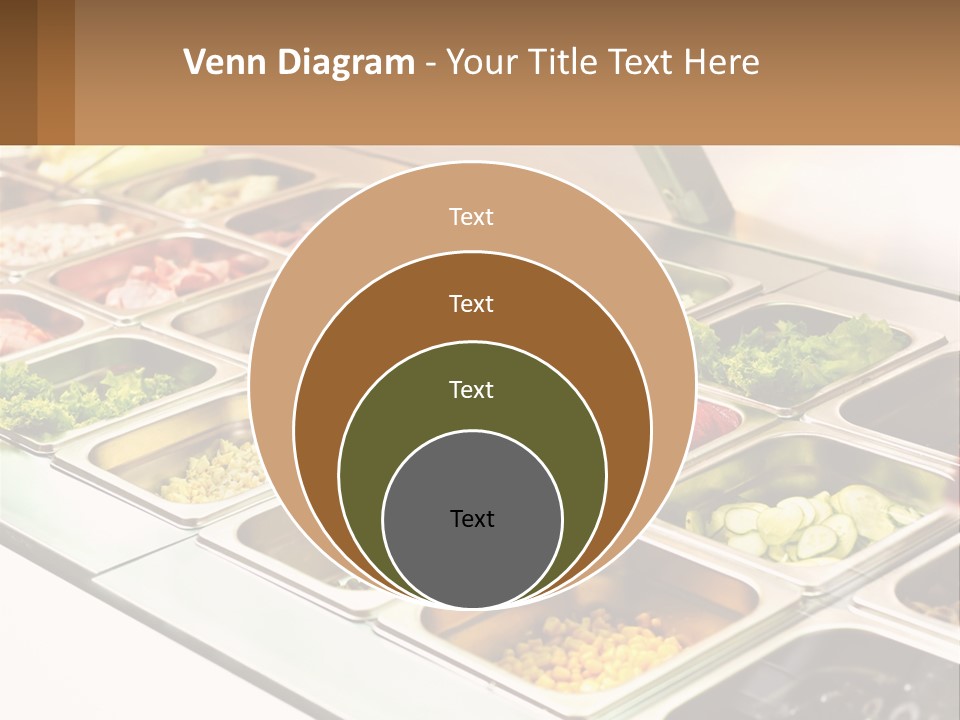 A Buffet Table With Many Trays Of Food PowerPoint Template