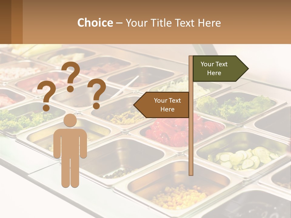A Buffet Table With Many Trays Of Food PowerPoint Template