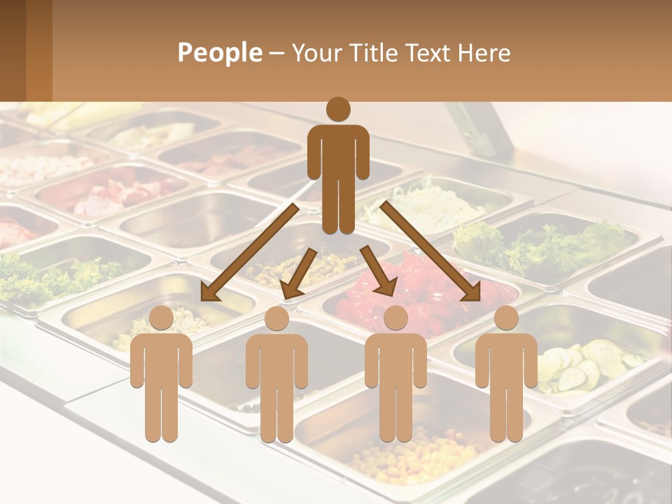 A Buffet Table With Many Trays Of Food PowerPoint Template