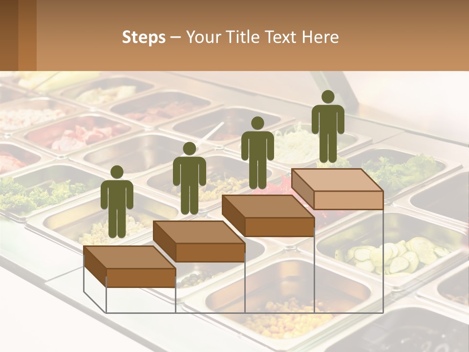 A Buffet Table With Many Trays Of Food PowerPoint Template