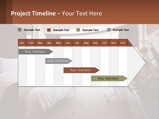 A Bed Room With A Neatly Made Bed And A Chair PowerPoint Template