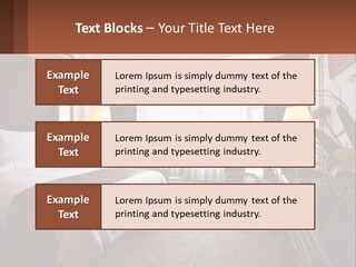 A Bed Room With A Neatly Made Bed And A Chair PowerPoint Template