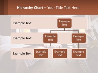 A Bed Room With A Neatly Made Bed And A Chair PowerPoint Template