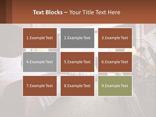 A Bed Room With A Neatly Made Bed And A Chair PowerPoint Template