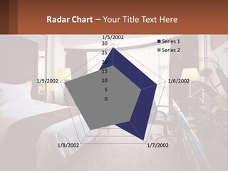 A Bed Room With A Neatly Made Bed And A Chair PowerPoint Template