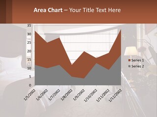 A Bed Room With A Neatly Made Bed And A Chair PowerPoint Template