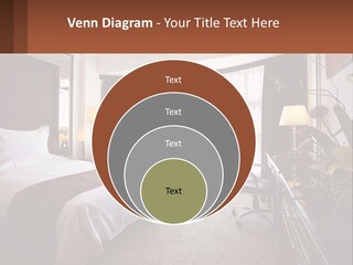 A Bed Room With A Neatly Made Bed And A Chair PowerPoint Template