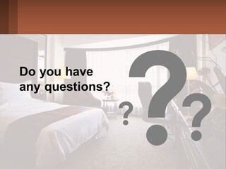 A Bed Room With A Neatly Made Bed And A Chair PowerPoint Template