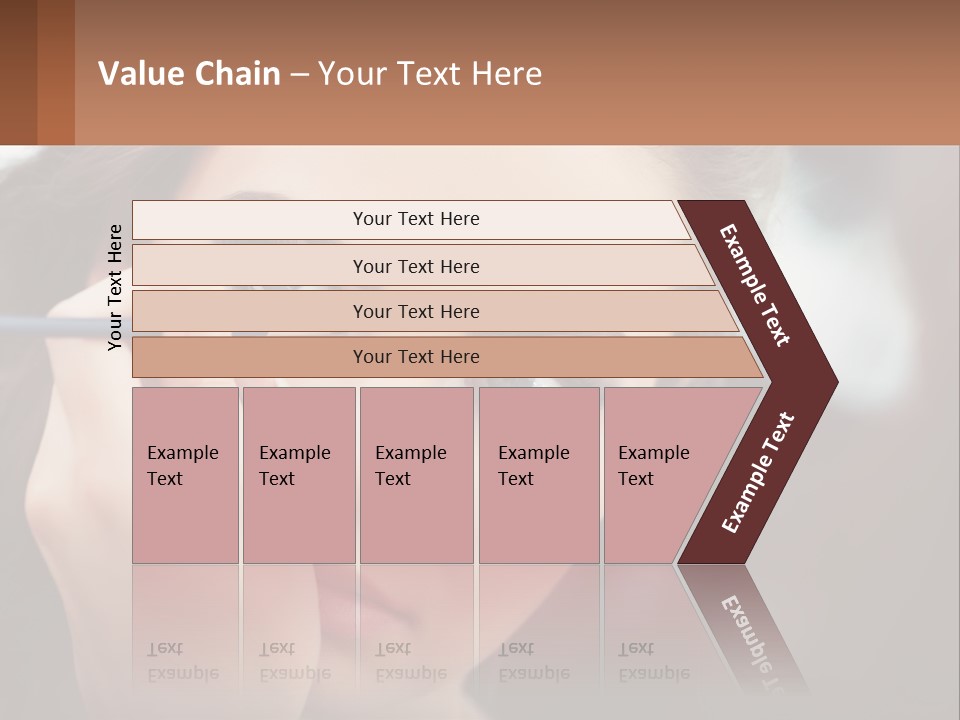 A Woman With Blue Eyes Is Doing Makeup PowerPoint Template