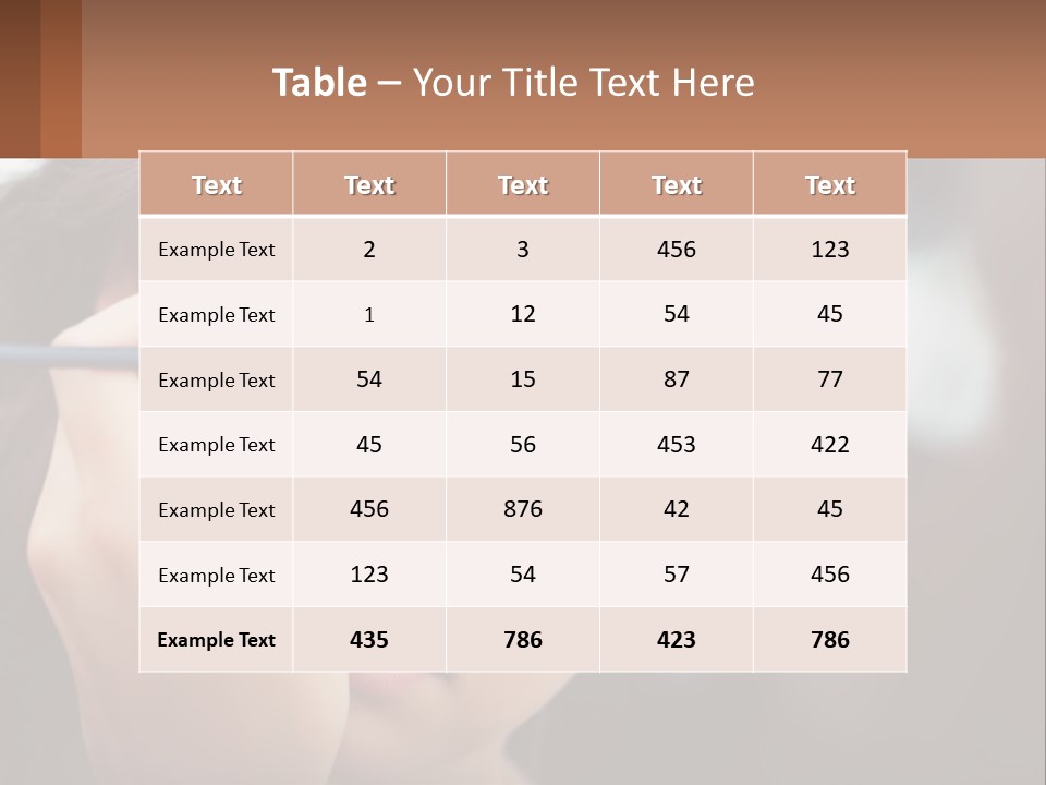 A Woman With Blue Eyes Is Doing Makeup PowerPoint Template