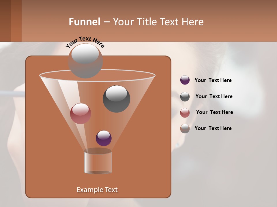 A Woman With Blue Eyes Is Doing Makeup PowerPoint Template