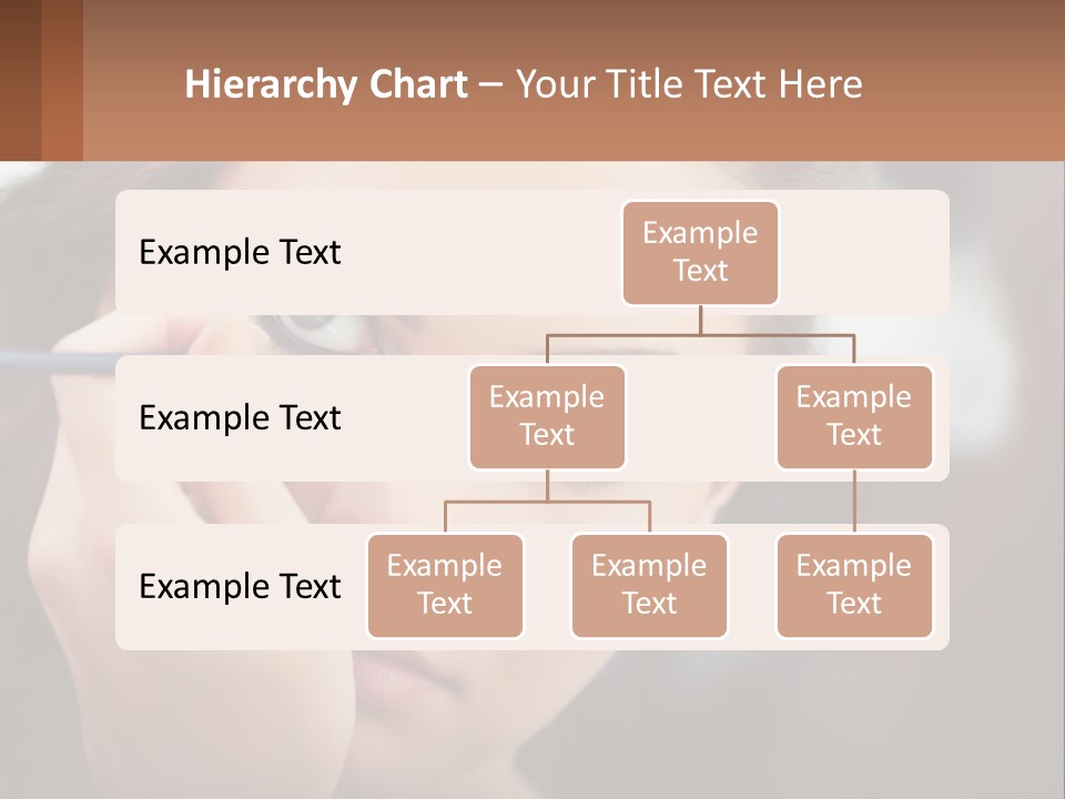 A Woman With Blue Eyes Is Doing Makeup PowerPoint Template