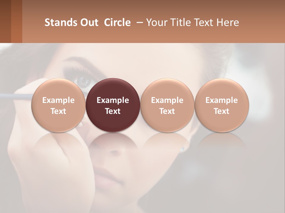 A Woman With Blue Eyes Is Doing Makeup PowerPoint Template