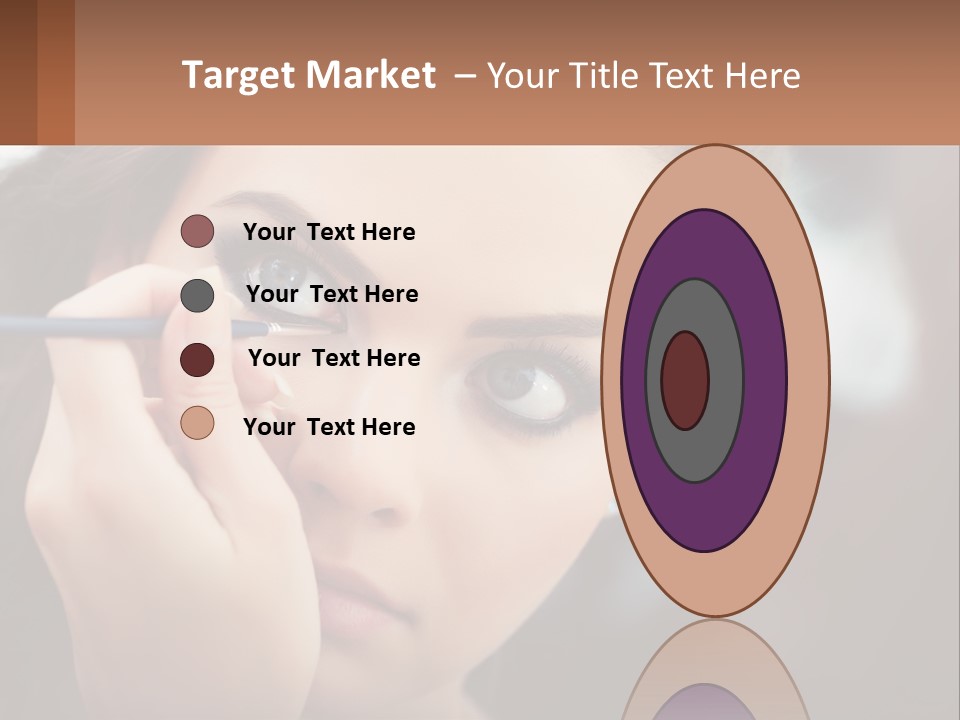 A Woman With Blue Eyes Is Doing Makeup PowerPoint Template
