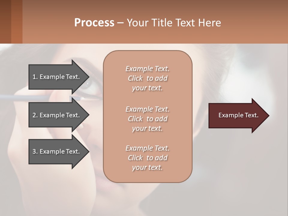 A Woman With Blue Eyes Is Doing Makeup PowerPoint Template