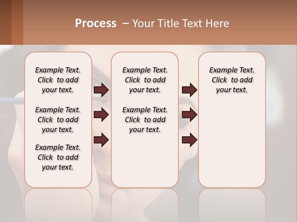A Woman With Blue Eyes Is Doing Makeup PowerPoint Template