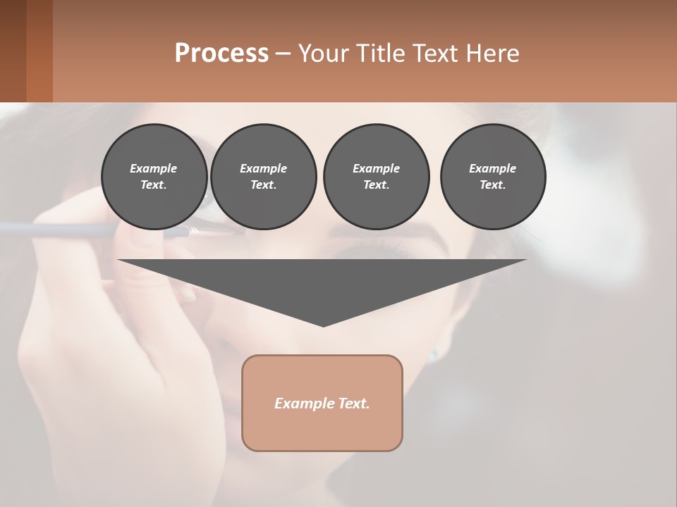 A Woman With Blue Eyes Is Doing Makeup PowerPoint Template