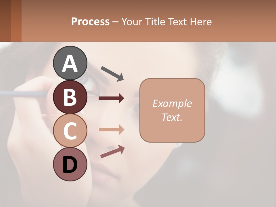 A Woman With Blue Eyes Is Doing Makeup PowerPoint Template