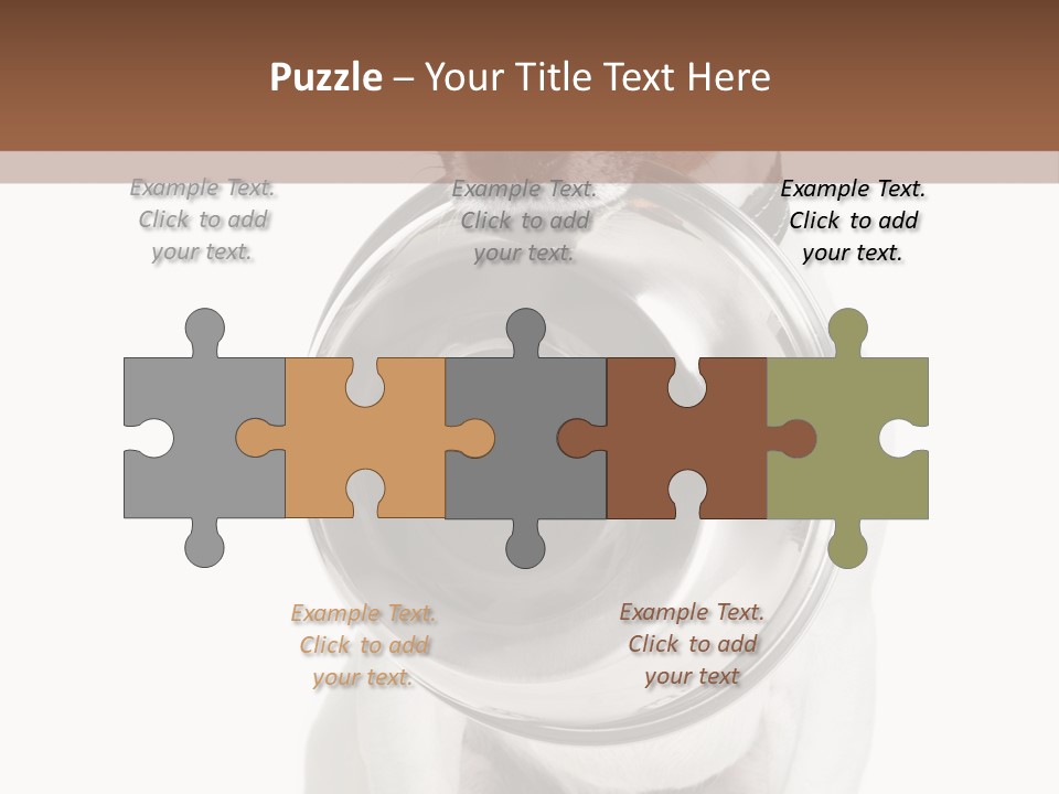 A Dog Holding A Bowl In Its Mouth PowerPoint Template