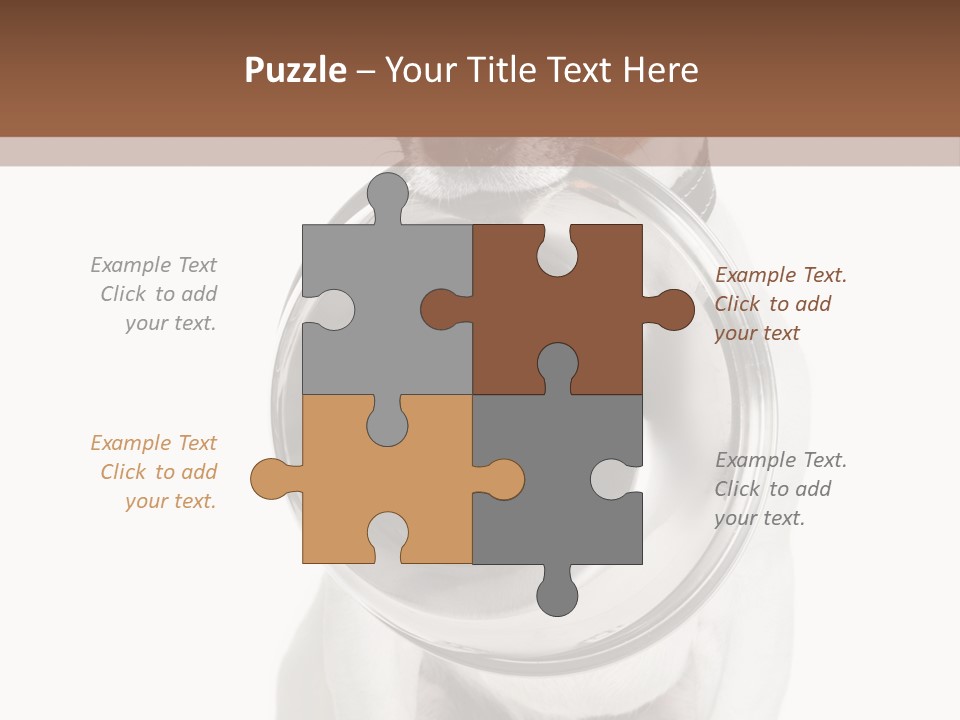 A Dog Holding A Bowl In Its Mouth PowerPoint Template