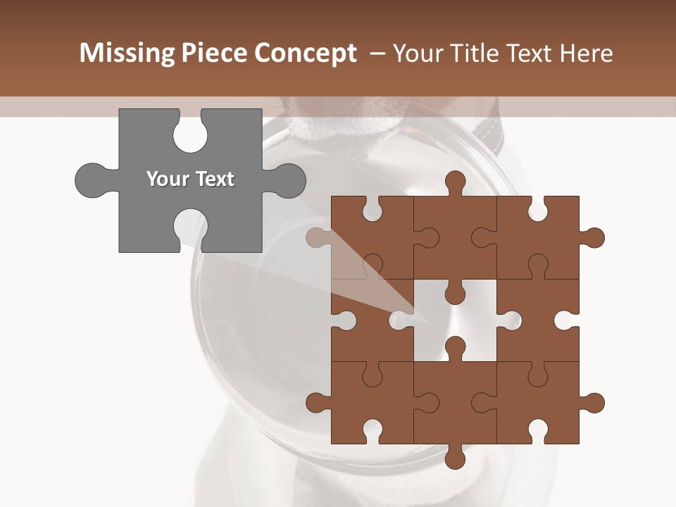 A Dog Holding A Bowl In Its Mouth PowerPoint Template