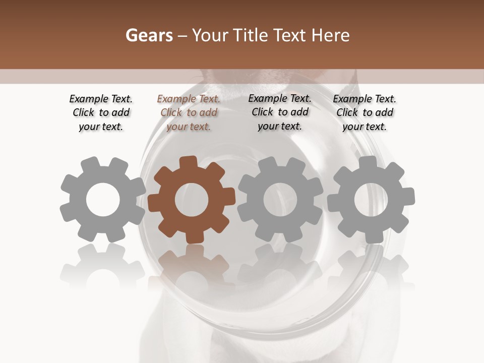 A Dog Holding A Bowl In Its Mouth PowerPoint Template